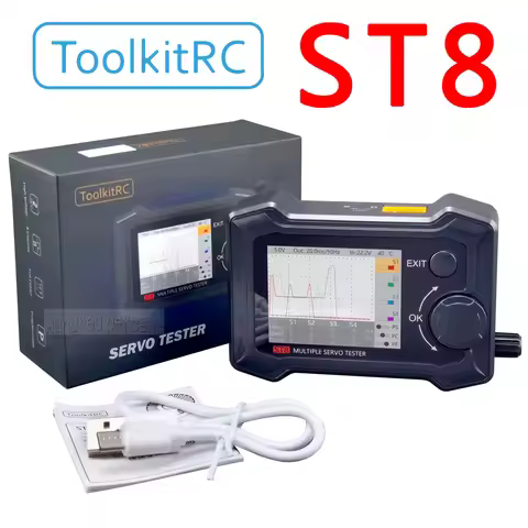 in Stock ToolkitRC ST8 2.4 TFT 7-28V 8-Channel Servo Integrated Tester 4 Independent Interface Signa