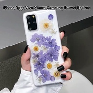 Dried Flower Case Iphone 11 12 Pro Max Vivo V21 Y20S Y12S Y51A X60 V20