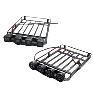 Universal Roof Racks Luggage Carrier Car Frame with LED Light for 1/18 C8801 RC Crawler Car Parts