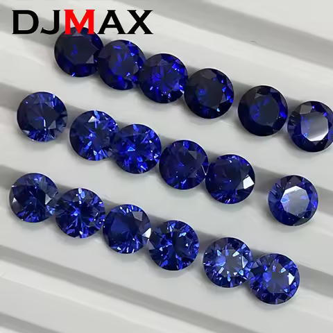 DJMAX 1-12mm Sapphire Lab Grown Blue Ruby Loose Gemstones WIth AGL Certificate Top Quality Stones fo