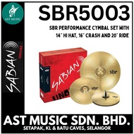 Sabian SBR5003 SBR Performance Cymbal Set with 14" Hi Hat, 16" Crash and 20" Ride (SBR 5003)