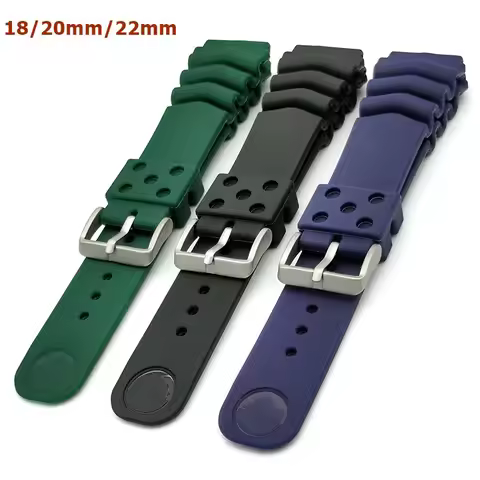 for Seiko PROSPEX Black Monster Waterproof Rubber Sport Watch Bracelet for Men Women 18mm 20mm 22mm 
