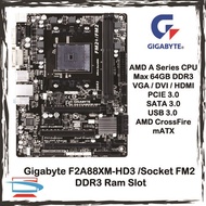 Gigabyte F2A88XM-HD3 Socket FM2 DDR3 Motherboard A88X AMD Mobo F2A88 MATX