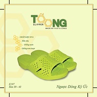 Dép tổ ong XANH CHUỐI nhựa EVA siêu bền, siêu nhẹ, chống trơn trượt, đế dày (FORM LỚN ĐẶT LÙI 1-2 SI