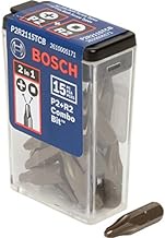 15 Pcs Bosch P2R2 Combo Bit - For Phillips, Square Drive And Combination Head Screws 1/4" Minimum Chuck Size Required Insert Screwdriver Drill Bit Set (Power Tool Accessories)