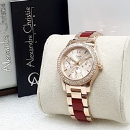 jam tangan wanita alexander cristie original ac2463 red rose gold