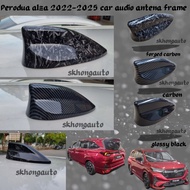 Perodua alza 2022-2025 car audio antena frame forged carbon fiber cover garnish accessories skhongau