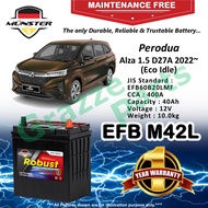 Münster Robust MF CMF EFB M42L | B20L | 60B20L (40AH) Car Battery Bateri Kereta Perodua Alza 1.5 D27