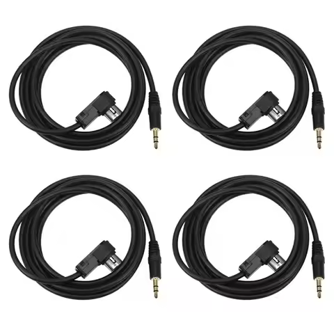 AU28-4X Car 3.5Mm Stereo Mini Jack For ALPINE/JVC Ai-NET 4FT 100Cm Aux Car Audio Cable Fit For Adapt