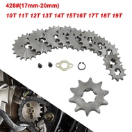 428# 17mm10T-19T Front Engine Sprocket For KAYO BSE SSR SDG Dirt Pit Bike ATV Quad Go Kart Moped Bug