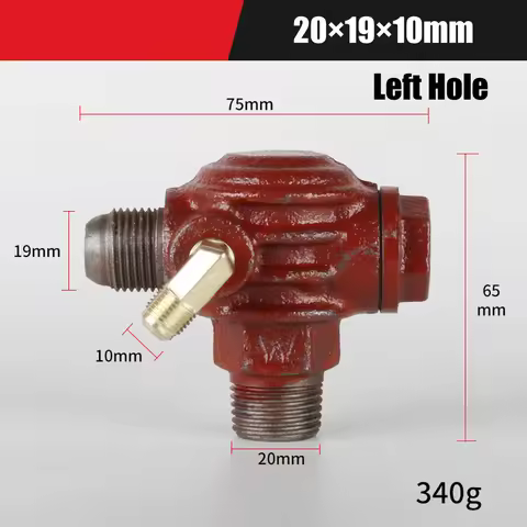 1pc Air Compressor Check Valve 3-Port Cast Iron Copper Male Thread Check Valve Connector Tool For Ai