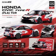 POP RACE 1/64 PR640153 HONDA CIVIC TYPE-R (FL5) TCR PRESENTATION