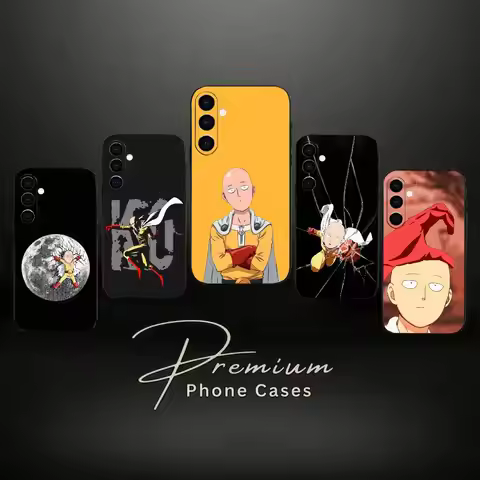One P-Punch S-Saitama M-Man Phone Case For Samsung Galaxy A73,A72,A71,A70,A53,A52,A51,Others Soft Bl