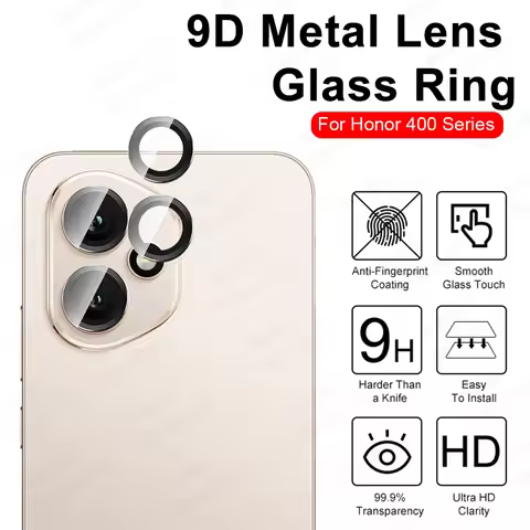 For Honor 400 Rear Aluminium Alloy Camera Protector 3D Metal Ring Honor400 Pro 400Lite 5G Global Cov