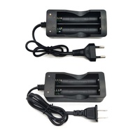 RR 2-Slot 18650  Charger Double Lights Dual Charging Slots Equipped Power Cable MS-202A for 18650 Li-ion