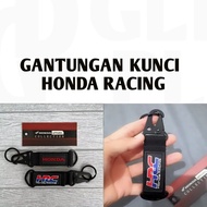 GANTUNGAN HRC22 Keychain Honda Racing HRC Original Motorcycle Keychain 1 Pcs Reversible Writing
