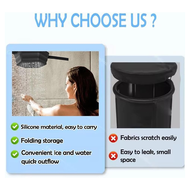 Ice Shower Andahealth Rapid Cooling Portable Ice Bath Foldable Silicone Ice Bath Tub Bucket for Bath