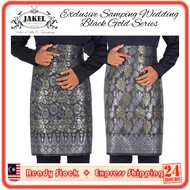 Jakel Exclusive Samping Black Gold Series Samping Wedding Nikah Raya Samping Baju Melayu