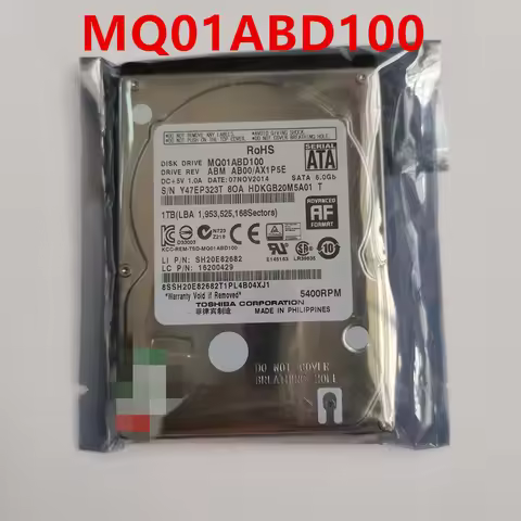 New Original HDD For Toshiba 1TB 2.5" 8MB SATA 5400RPM For Notebook HDD For MQ01ABD100