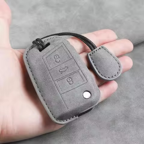 Leather Car Key Cover Case for VW Volkswagen Tiguan MK1 MK2 Magotan Passat B5 B8 Polo Golf 4 5 6 7 M