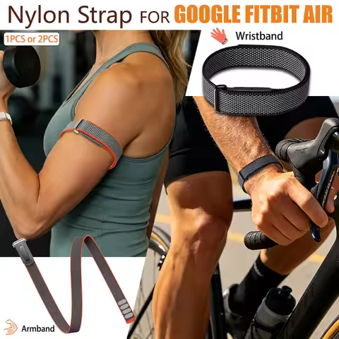 Bicep Strap for Google Fitbit Air Wristband/Armband Nylon Braided Fitncss Tracker Replacement Band f