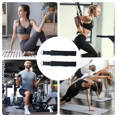 Pilates Straps For Reformer Double Ring Stretch Cord Pilates Reformer Stretching Straps For Physical