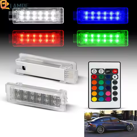 2Pcs RGB Color LED Courtesy Light Footwell Door Luggage Trunk Lamp For BMW F20 F21 F30 F31 F34 F35 F