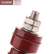 FOF M6 Brass Terminal Blocks with Red and ck 6mm Threaded Copper Screws, Type 333 FOO