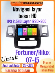 Head Unit Android Untuk Toyota Fortuner/Hilux Tahun 208-2015 9Inch Penerima Navigasi & Penerima AV A