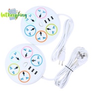 [spring-t] EU US Plug 2/3Pin Universal Power Strip TypeC 3 USB Port 5 Way AC Outlet 2/3/5M Extension