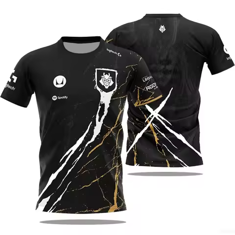 G2 Esports T-shirt 2025 New Summer G2 Sports Esports Game T-shirt National Team Uniform 3D Printed T