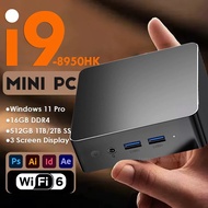 【 Three Year Warranty 】New Portable i9 Mini PC Computer Windows 11 Intel Core i9-8950HK 16GB 1TB  Wi