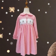 Pink striped MIlam smock dress