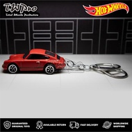 GANTUNGAN HOT WHEELS SILVER SERIES KEYCHAIN - 67 Porsche 911 R - NATIONAL ICONS - KEYRING - KEYCHAIN