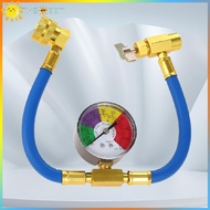 ❉THEBEST❉ R134A Air Conditioner Gas Charging Hose with Measuring Gauge AC Recharge Hose Refrigerant 