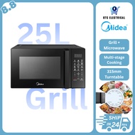 Midea 25L Digital Microwave Oven EM825AGS-BK | MMO-EG925EXX with Grill Function | Sharp 25L R607EK w