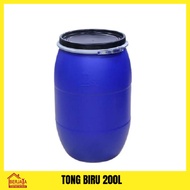 TONG BIRU 200 LITER ( OPEN TOP)