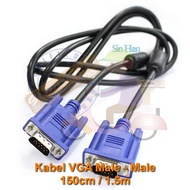 TP 1.5m Cable VGA Male to VGA Male DB 15pin DB-15 Analog D-Sub