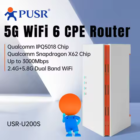 PUSR Global 4G/5G Dual Band WiFi6 Router AX3000 CPE Sim card slot Qualcomm IPQ5018 4*Gigabit Ports F