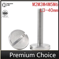 304 stainless steel flat head large round head one-word screw GB833 slotted cylindrical head M2M3M4M