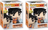 Funko Pop! Animation: Dragon Ball Z - Goku with Wings (Angel) Special Edition 2 Piece Bundle - Common &amp; Chase Glow GITD Vinyl Figures Multicolor Exclusive #1430