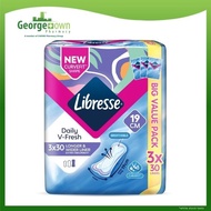 LIBRESSE DAILY V-FRESH LONGER & WIDER  LINER 19CM 30SX3