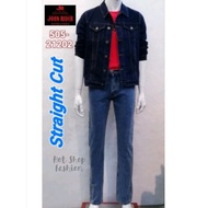 505-21202 % John Rider Straight Cut/Classic Authentic Denim/Light Stone Bleach/Seluar Jean Straight 