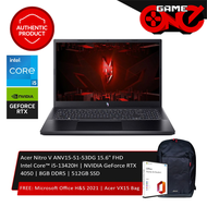 Acer Nitro V ANV15-51-53DG 15.6" FHD | Intel Core™ i5-13420H | NVIDIA GeForce RTX 4050 | 8GB DDR5 | 