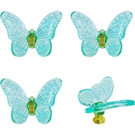 4pcs Tombol Kabinet Kaca, Tombol Laci Tombol Almari Rama-rama Tombol Perkakasan Almari Almari Tarik 