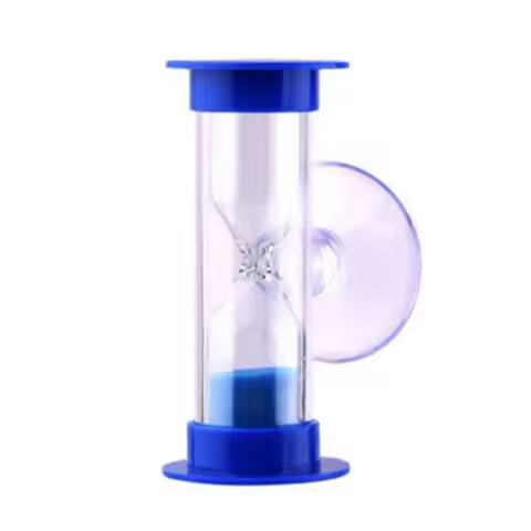 Hourglasses 2 Min Blue Sand No Battery Shower Timer Save Water Needed Tooth Brushing Timer Suction C