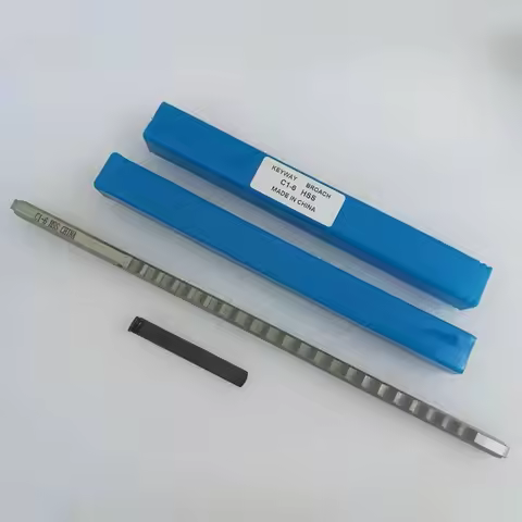 HSS 6mm C1 Push-Type Keyway Broach, Metric Size, HSS Keyway+Shim Cutting Tool for CNC Router Metalwo