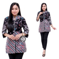 promo blouse batik modern atasan wanita terbaru 2022 original batik pekalongan size jumbo blus batik