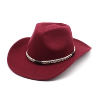 Cowboy Hat Roll Brim Sticky Hat Woman Men's Outdoor Jazz Hat Western Cowboy Hat Fedora