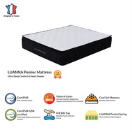 Lulu Furniture Luanna Premier Plus Ice Silk Latex Pillow Top Hybrid Mattress_ Queen